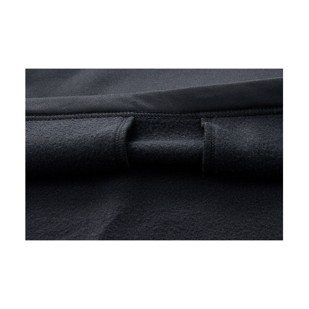 Men's half-zip plus fleece long-sleeved T-shirt ~ Training Series [Black]