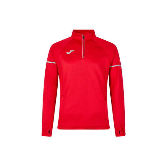 Men's half-zip plus velvet long-sleeved T-shirt ~ Training Series [Red]