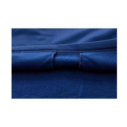 Men's half-zip plus fleece long-sleeved T-shirt ~ Training Series [Dark Blue]