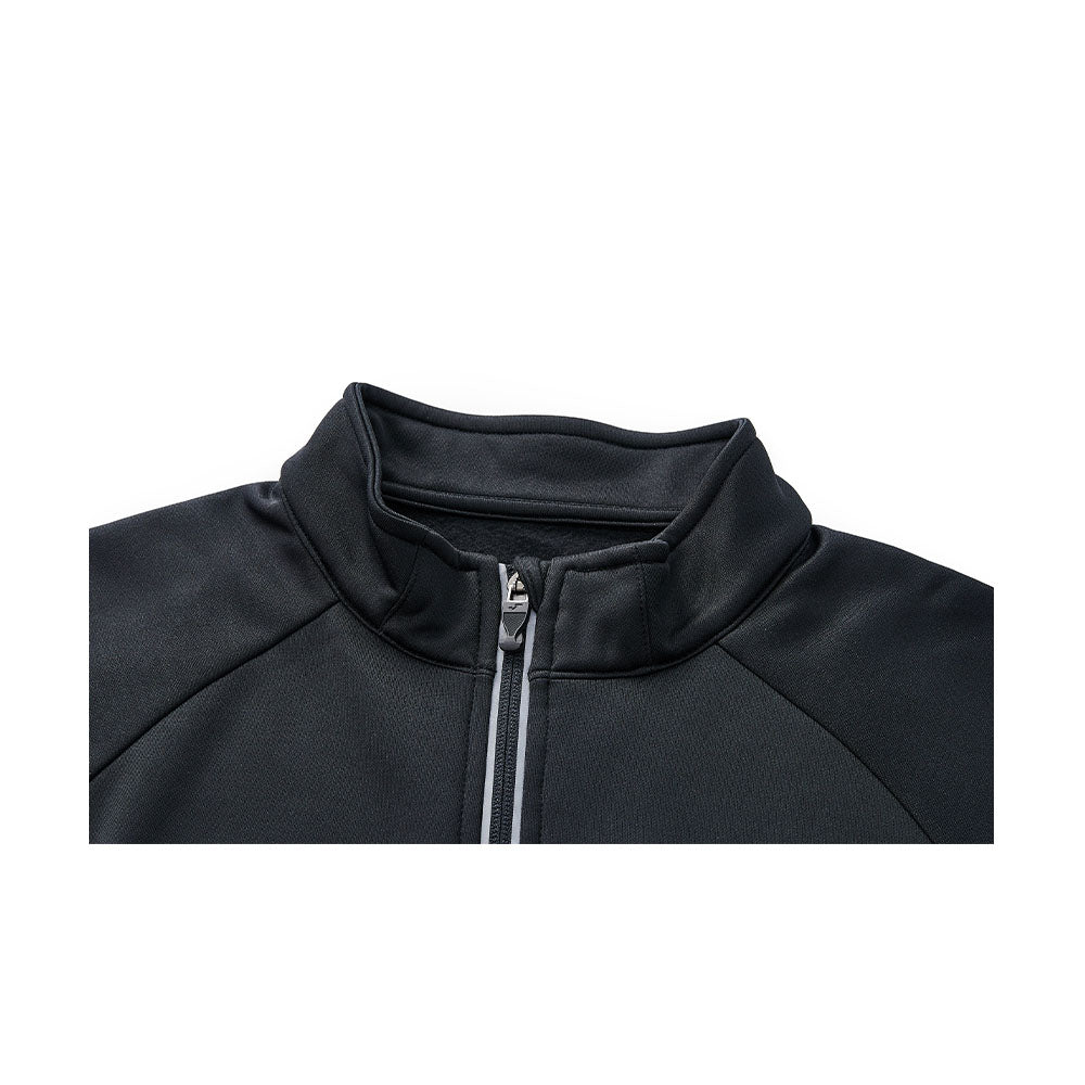 Men's half-zip plus fleece long-sleeved T-shirt ~ Training Series [Black]