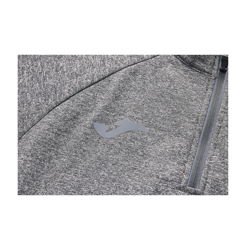 Men's half-zip plus velvet long-sleeved T-shirt ~ Training Series [Gray]