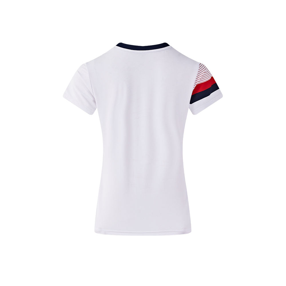 Women's Tennis/Badminton Short Sleeve T-Shirt ~ GLORYA Series [White]