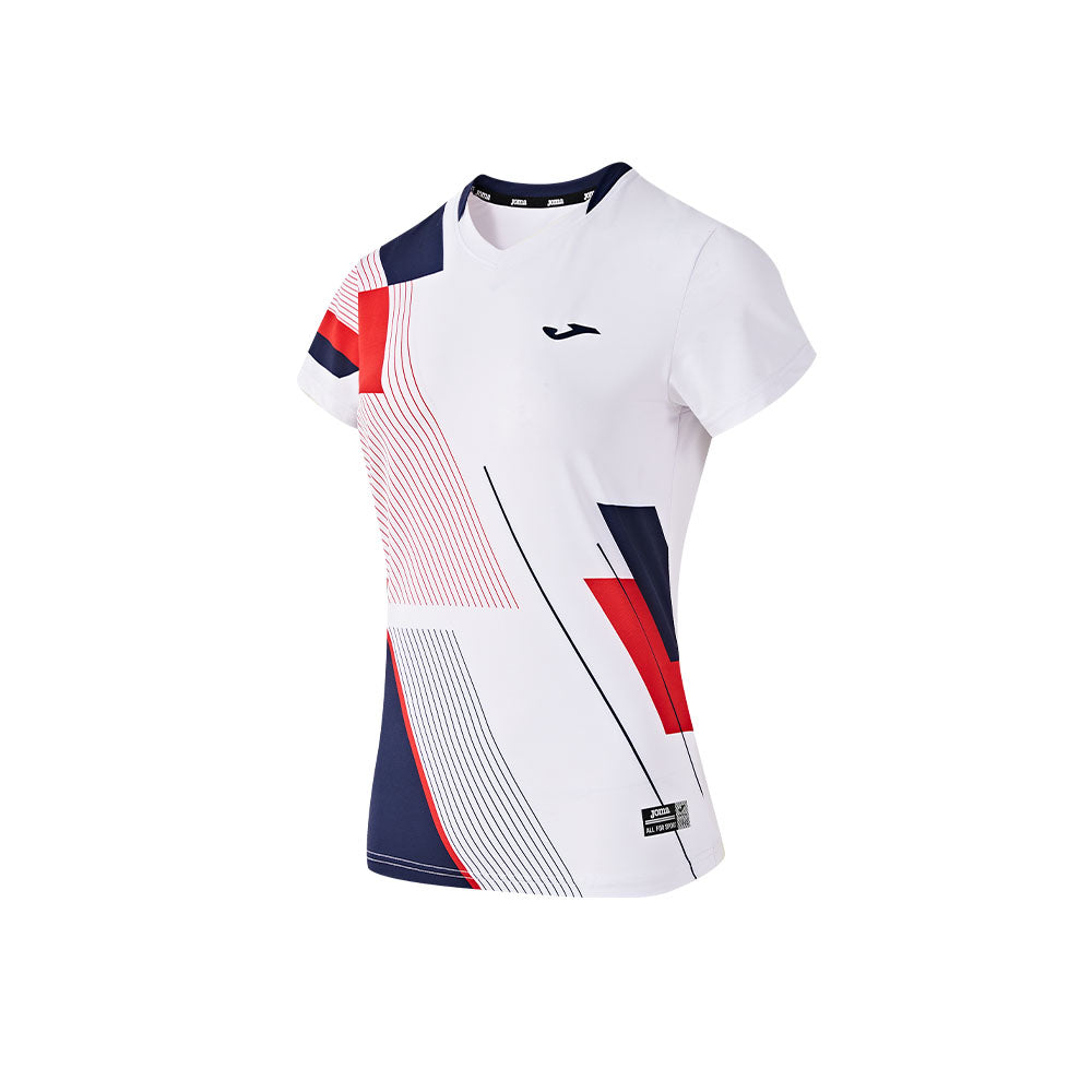 Women's Tennis/Badminton Short Sleeve T-Shirt ~ GLORYA Series [White]