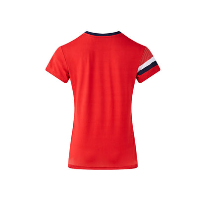 Women's Tennis/Badminton Short Sleeve T-Shirt ~ GLORYA Series [Red]
