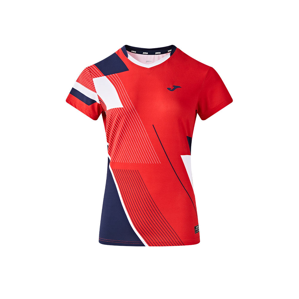 Women's Tennis/Badminton Short Sleeve T-Shirt ~ GLORYA Series [Red]