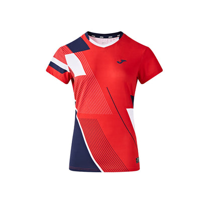 Women's Tennis/Badminton Short Sleeve T-Shirt ~ GLORYA Series [Red]