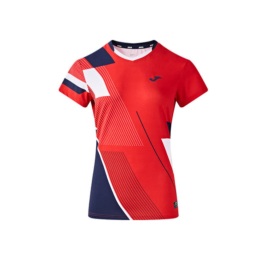 Women's Tennis/Badminton Short Sleeve T-Shirt ~ GLORYA Series [Red]