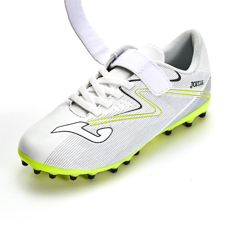 兒童魔術貼足球鞋 REVERSE - MG【白銀色】