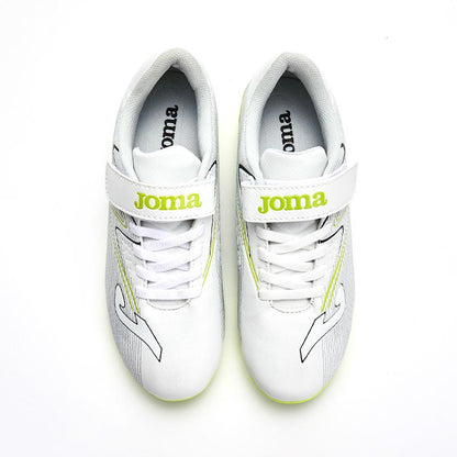 兒童魔術貼足球鞋 REVERSE - MG【白銀色】