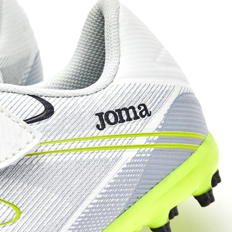 兒童魔術貼足球鞋 REVERSE - MG【白銀色】