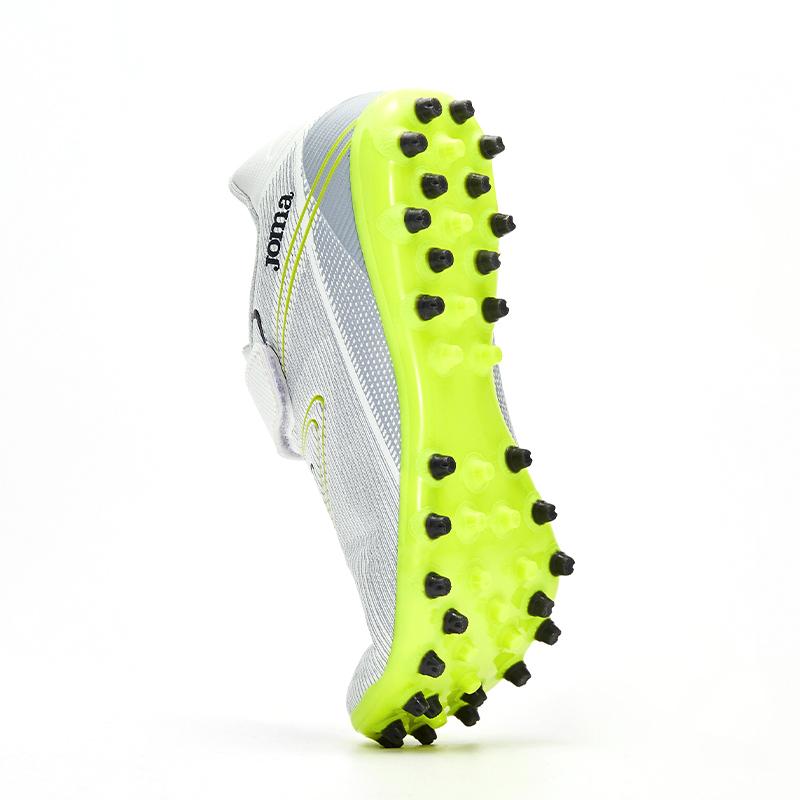 兒童魔術貼足球鞋 REVERSE - MG【白銀色】