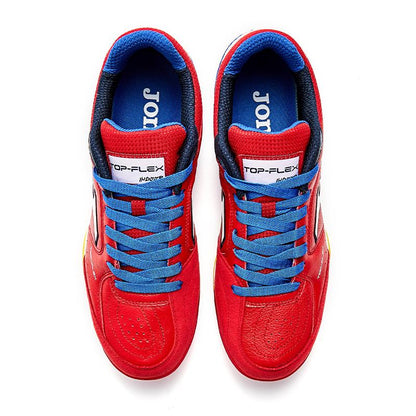 Adult broken spike football shoes TOP FLEX - TF [red/blue]