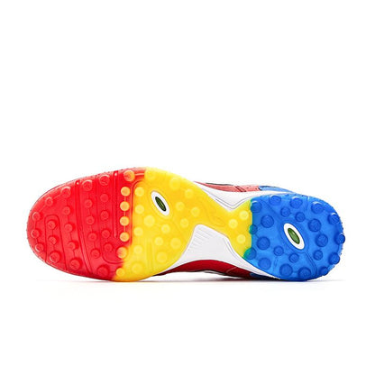 Adult broken spike football shoes TOP FLEX - TF [red/blue]