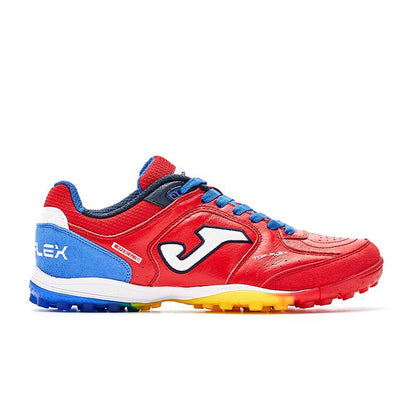 Adult broken spike football shoes TOP FLEX - TF [red/blue]