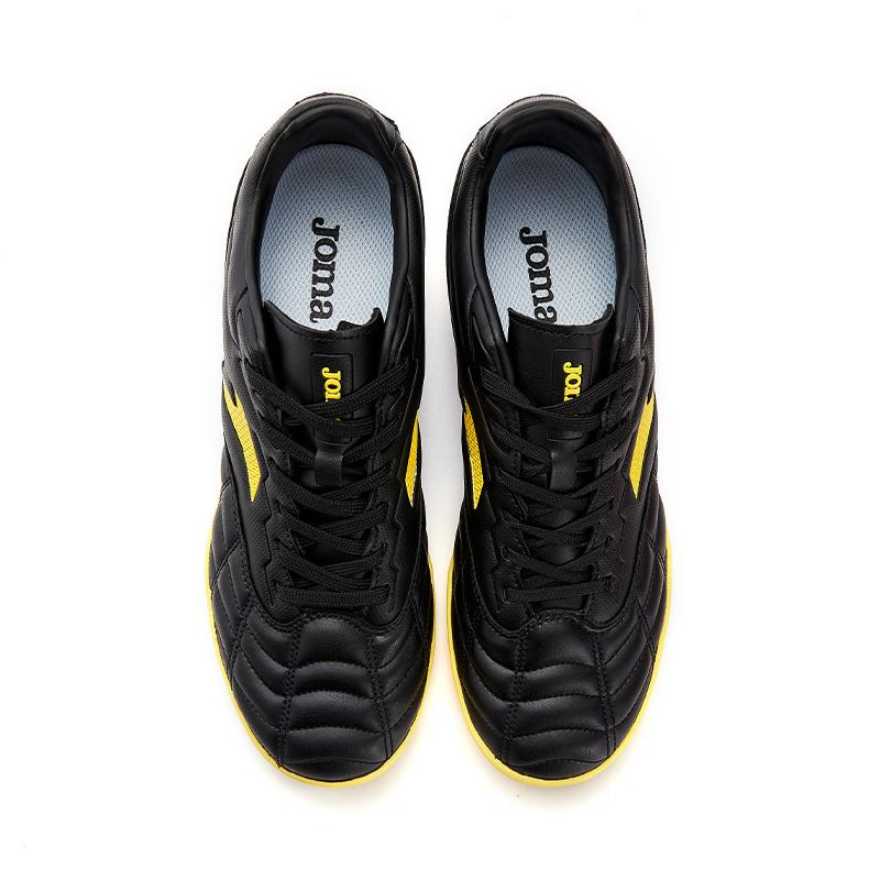成人碎釘足球鞋 LIGA T1 - TF【黑/黃色】