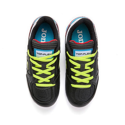 Children's spiked soccer shoes TOP FLEX - TF [black and green]