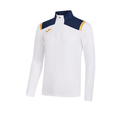 Men's Breathable Half-Zip Quick-Drying Cuffs Thumb Button Long Sleeves [White]
