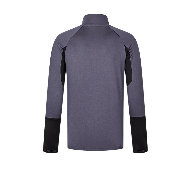 Men's warm half-zip long-sleeved shirt [grey duck green]