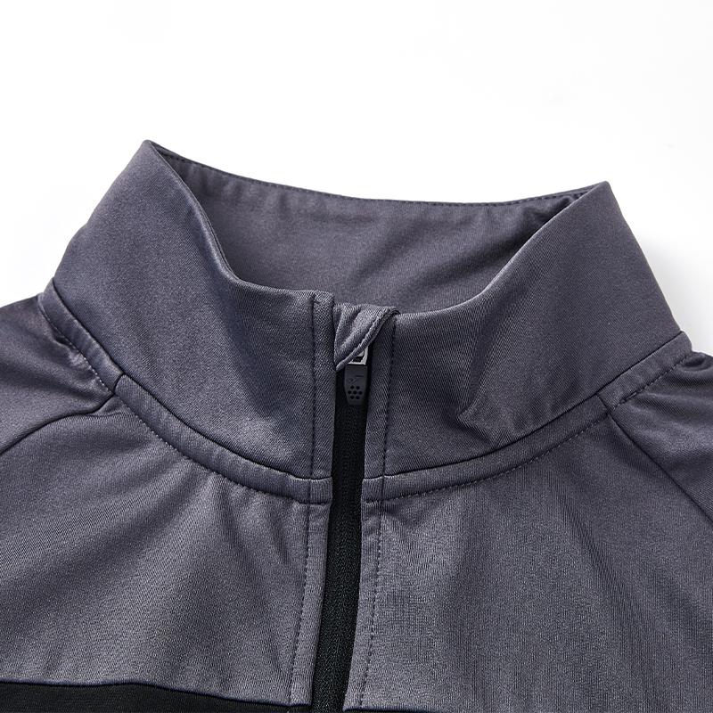 Men's warm half-zip long-sleeved shirt [grey duck green]