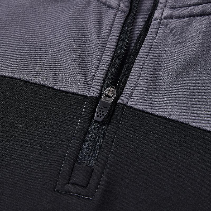 Men's warm half-zip long-sleeved shirt [grey duck green]