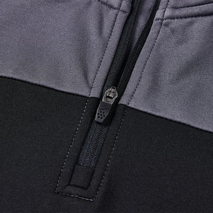 Men's warm half-zip long-sleeved shirt [grey duck green]