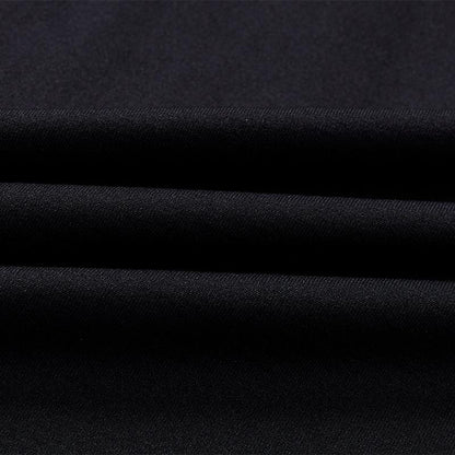 Men's one-piece woven half-zip long sleeves [black]