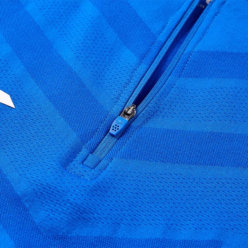 Men's one-piece woven half-zip long sleeves [royal blue]