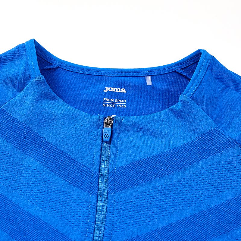 Men's one-piece woven half-zip long sleeves [royal blue]