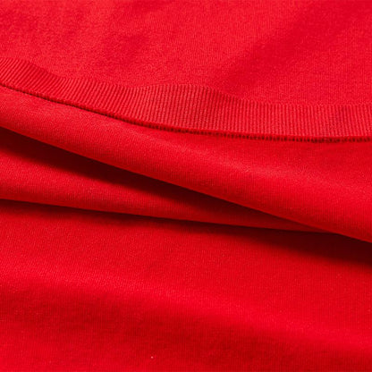 Men's one-piece woven half-zip long sleeves [red]