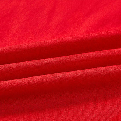 Men's one-piece woven half-zip long sleeves [red]