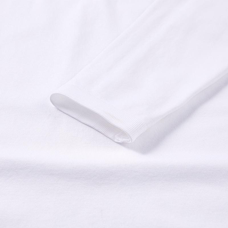 Men's one-piece woven half-zip long sleeves [white]