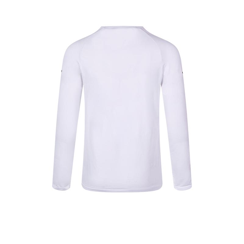 Men's one-piece woven half-zip long sleeves [white]