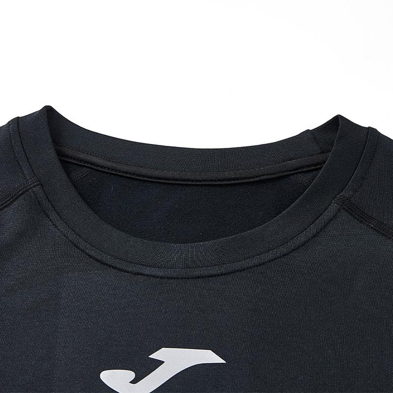 Men's High Elastic Skinny Plush Long Sleeves [Black]
