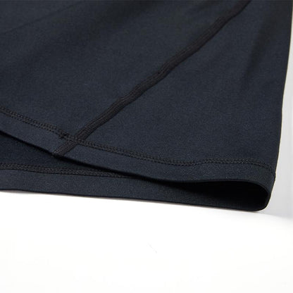 Men's High Elastic Skinny Plush Long Sleeves [Black]