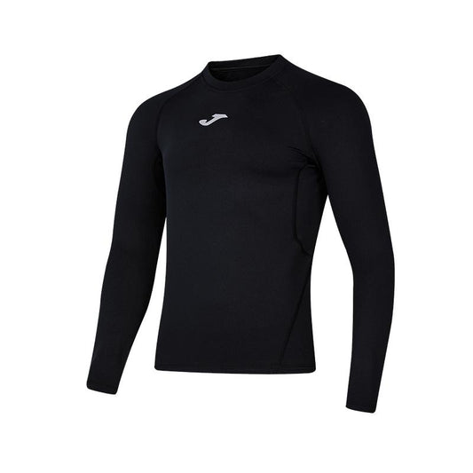 Men's High Elastic Skinny Plush Long Sleeves [Black]