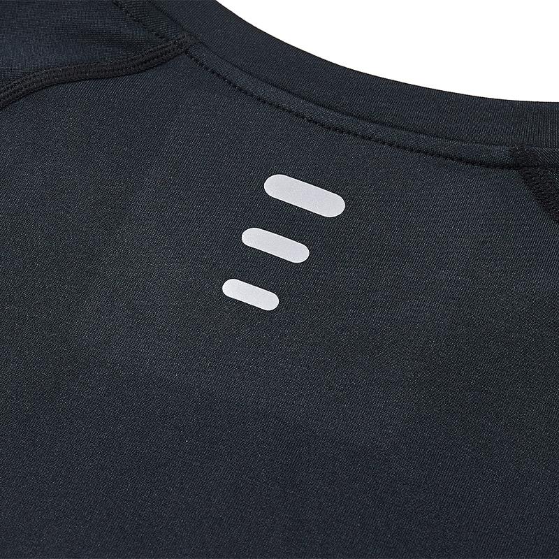 Men's High Elastic Skinny Plush Long Sleeves [Black]