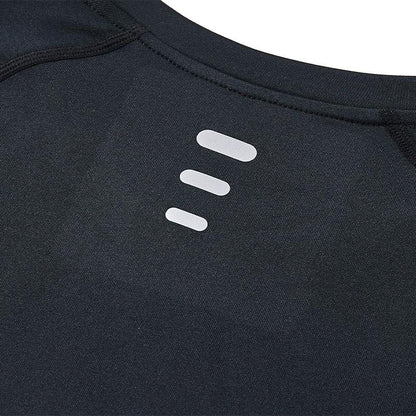 Men's High Elastic Skinny Plush Long Sleeves [Black]