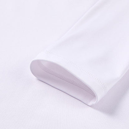 Men's high elastic tight velvet long sleeves [white]