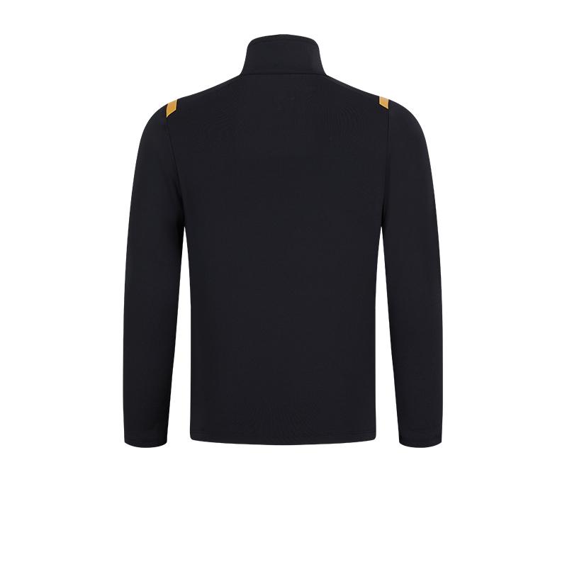 Children's half-zip training long-sleeved shirt [black] 