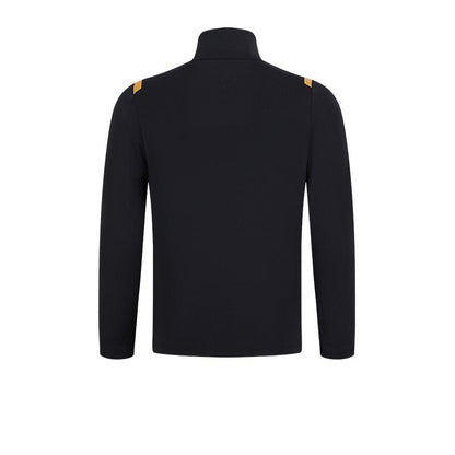 Children's half-zip training long-sleeved shirt [black] 