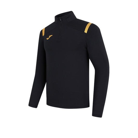 Children's half-zip training long-sleeved shirt [black] 