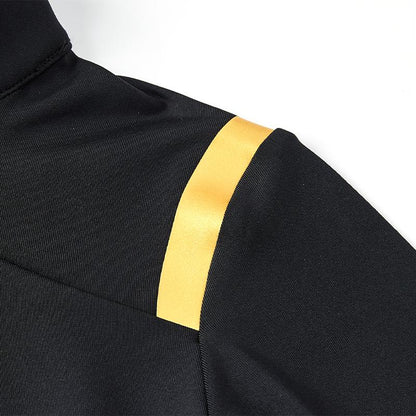 Children's half-zip training long-sleeved shirt [black] 