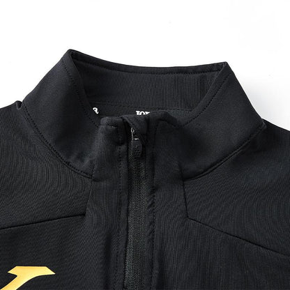Children's half-zip training long-sleeved shirt [black] 