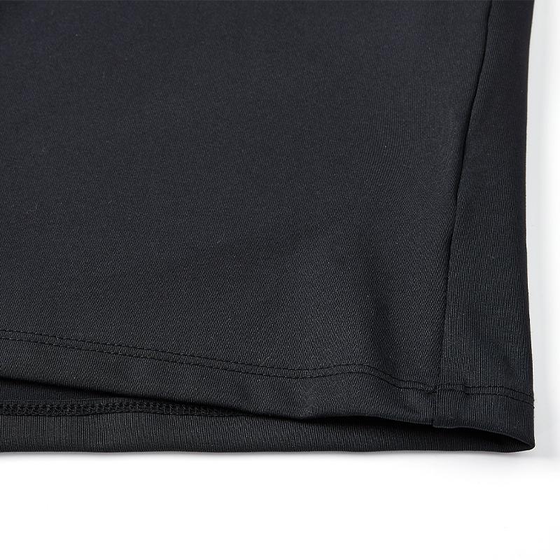 Children's half-zip training long-sleeved shirt [black] 