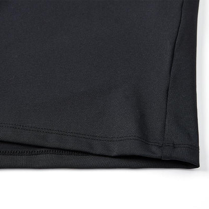 Children's half-zip training long-sleeved shirt [black] 