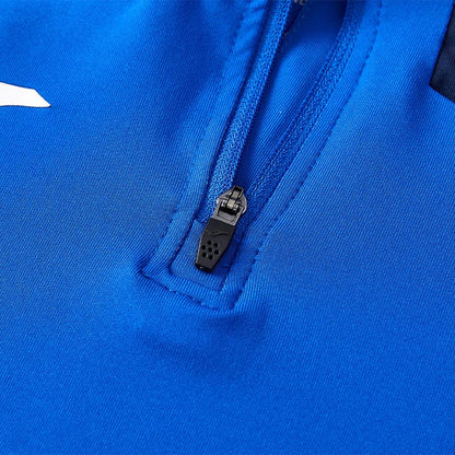 Children's half-zip training long-sleeved shirt [royal blue] 