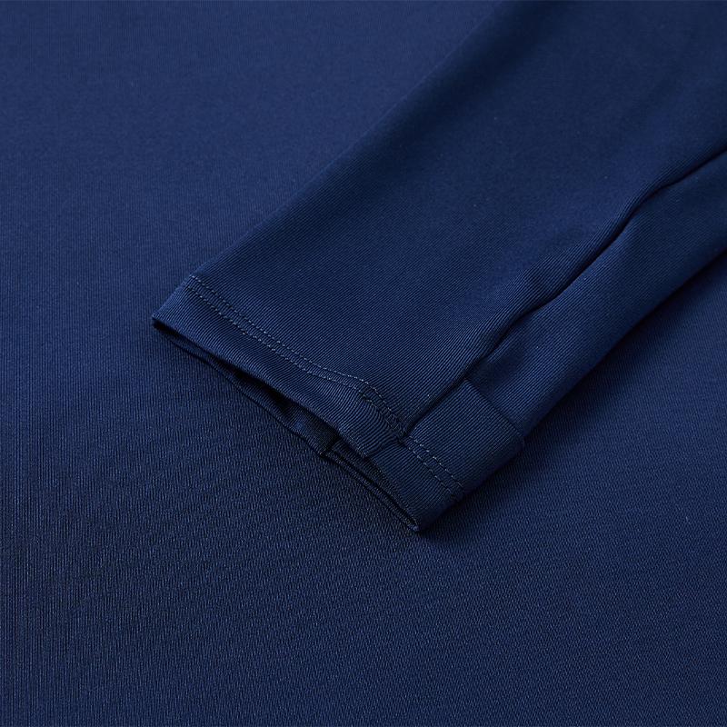 Children's half-zip training long-sleeved shirt [dark navy] 
