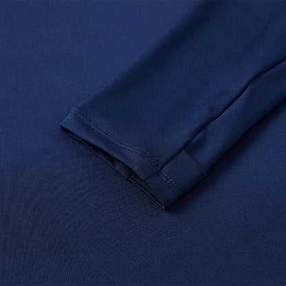 Children's half-zip training long-sleeved shirt [dark navy] 