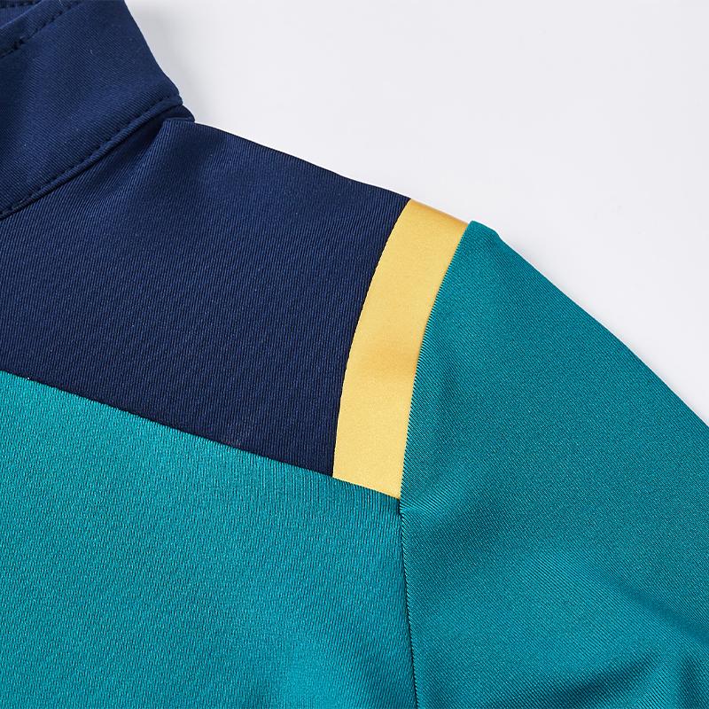 Children's half-zip training long-sleeved shirt [spruce green] 