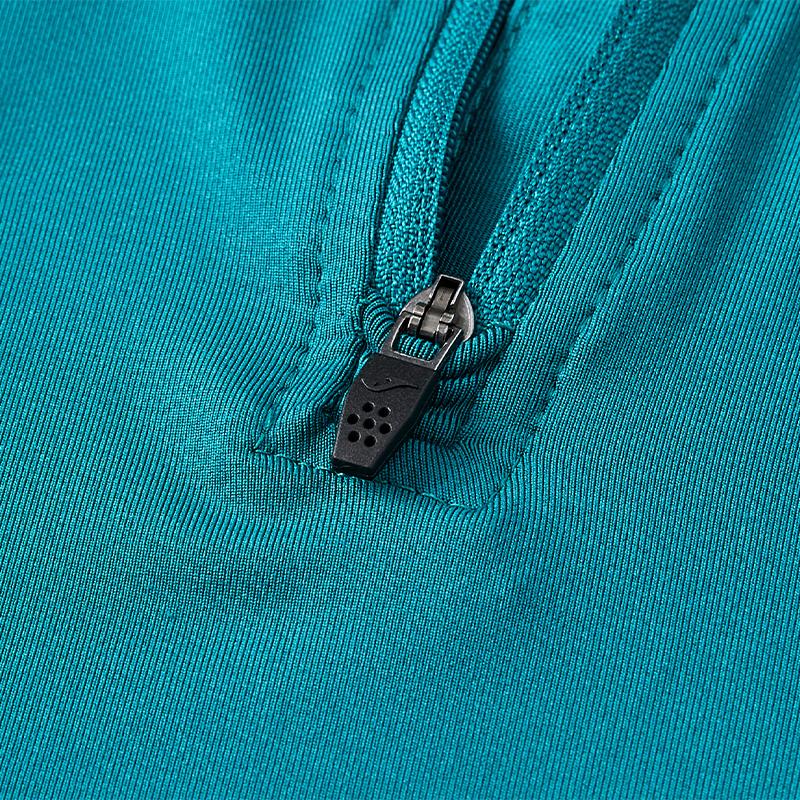 Children's half-zip training long-sleeved shirt [spruce green] 